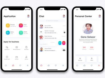 Enterprise OA system app by zero lei on Dribbble