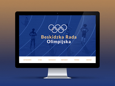 Olympic Association Website custom full logo minimal onepage parallax photo photoshop screen scrolling