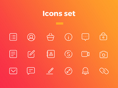 split icon set