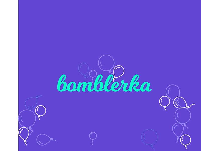 Bomblerka Intro Animation after effects animation balloons intro logo party pop website