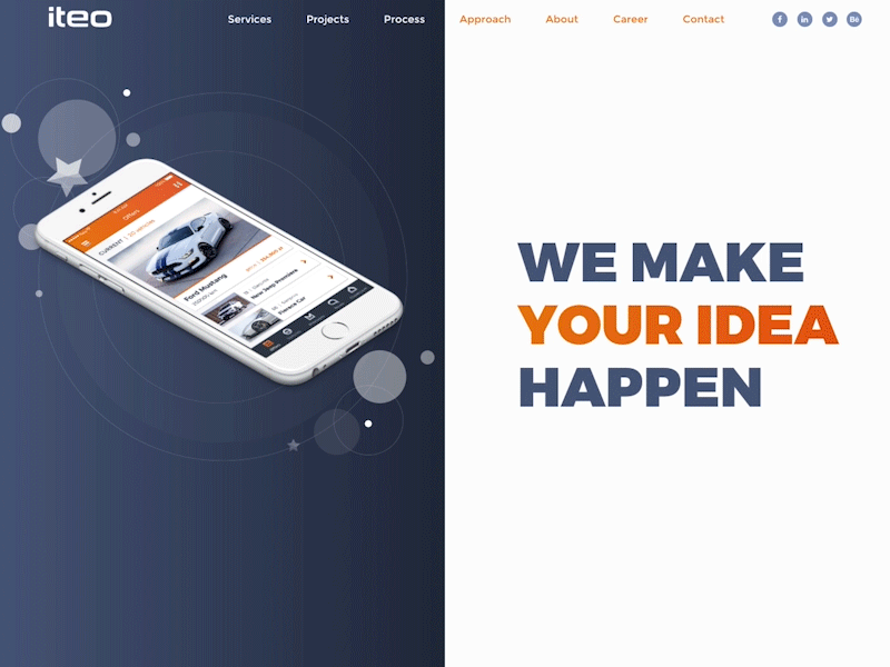 iteo.co new homepage homepage index iteo layers mobile screens scroll typo typography ui ux website