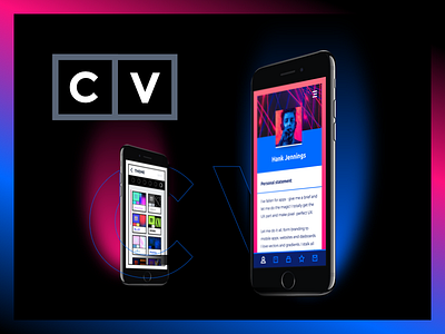 CV - Career Viewer App app career colourful crazy custom cv gradient icons ios profile resume vivid