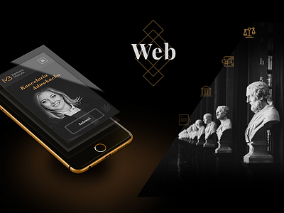 MB Law Mobile animation elegant gold homepage law lawyer logo mobile mockup onepage presentation website