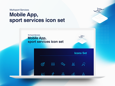 Iconofolio | Multisport gym icon icons iteo iteotem line linear mockup outline set sport