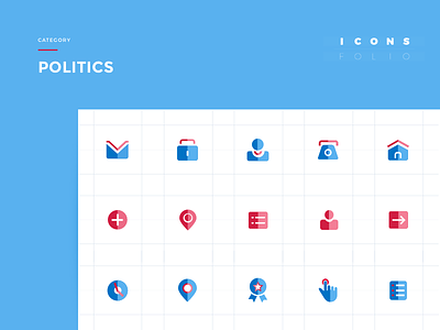 IconsFolio | Politics app design flat geometric home icon icons iteo politics vector
