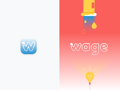 Logofolio | Wage branding colors flat iteo job logo shape vector wage