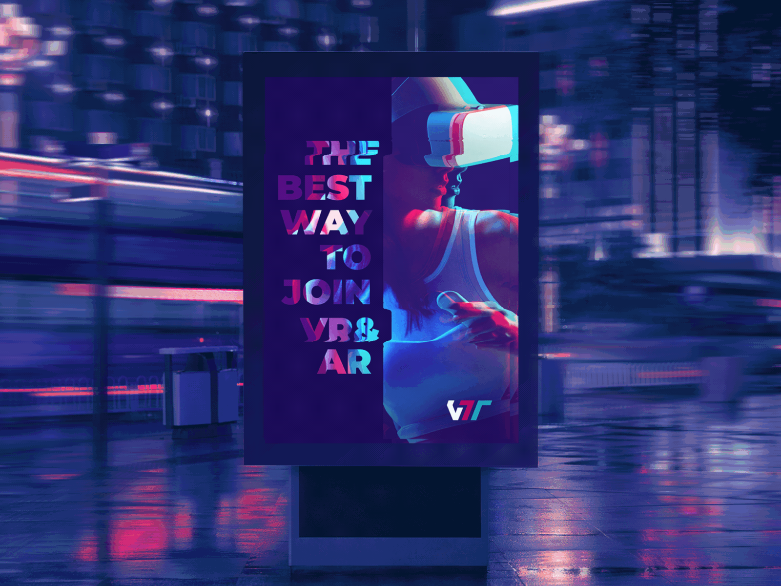 VTT Branding 3d animation brand identity branding citylight custom effect glitch iteo logo mobile mockup outdoors poster rwd ui ux virtual reality vr website