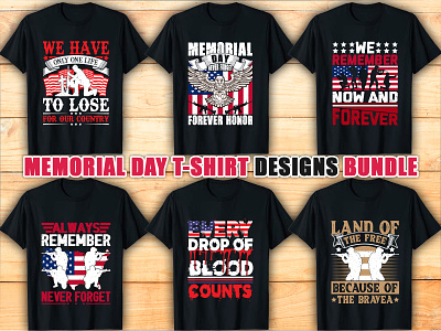 Memorial Day T-shirt Design Bundle