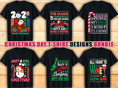 Christmas T-shirt Design Bundle christamas tshirt christmas motion graphics tshirt