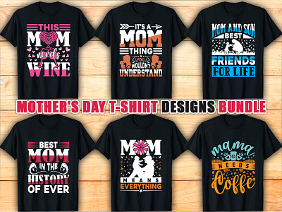 Mother's Day T-shirt Design Bundle mother mothersday tshirt