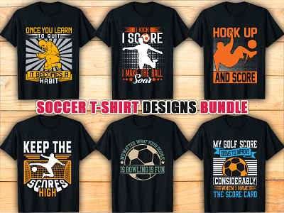 Soccer T-shirt Design Bundle