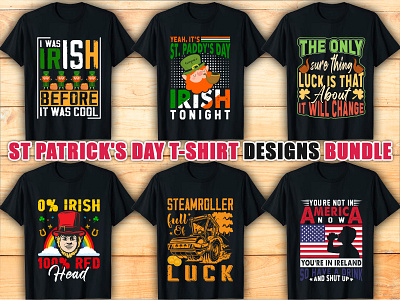 St Patrick's Day T-shirt Design Bundle neww year stpracktis tshirt