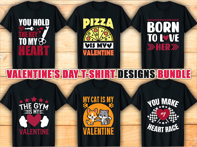 Valentine Day T-shirt Design Bundle girlfriend love newyear valentine