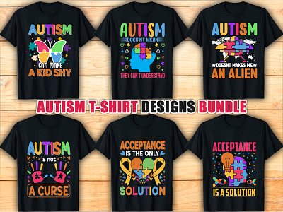 World Autism Awareness Day T-shirt Design Bundle austismchild autism boys child sutismday tshirt