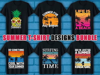 Summer T-shirt Design Bundle