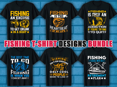 Fishing T-shirt Design Bundle fishing fishing t shirt teespring