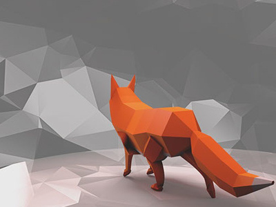 Low poly Fox 3d cartoon cinema4d digitalart graphic isometric low lowpoly motiondesigh poly render