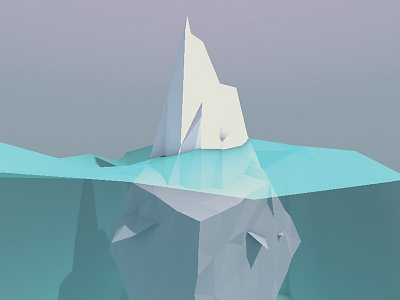 Iceberg 3d blue cartoon cinema4d digitalart graphic iceberg isometric lowpoly titanic water