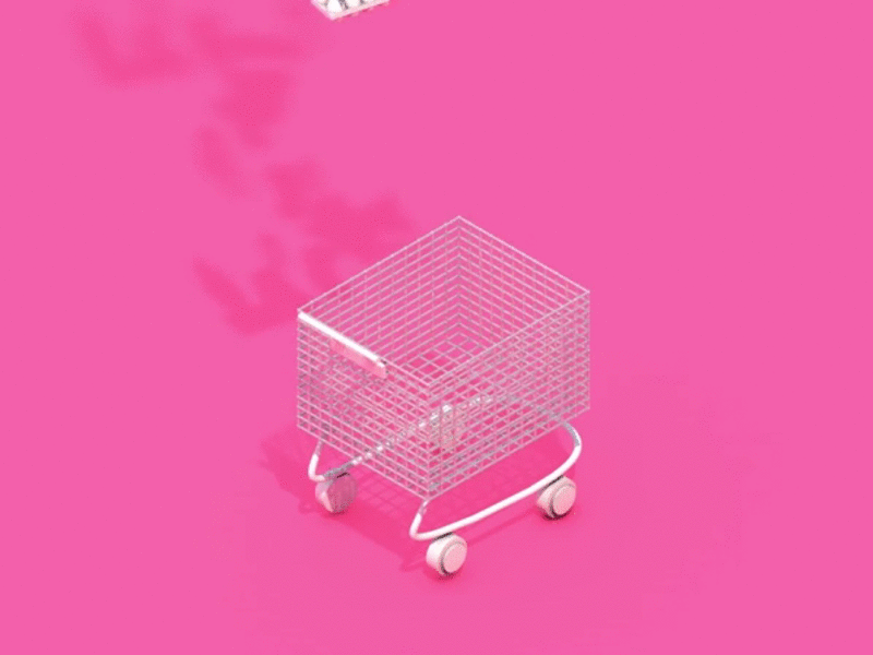 Shopping Cart 3d animation c4d cinema4d isometric keyframes motiondesign render shopping smooth