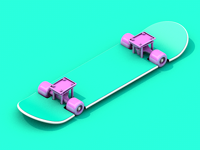 Slammed Skateboard c4d cinema4d illustration isometric motiondesign render skate slammed stanced