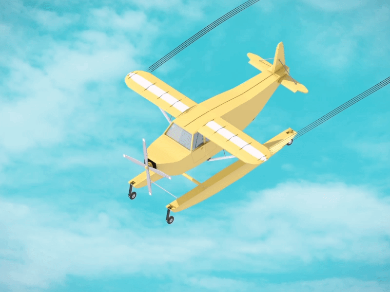 Plane from Far Cry 5 animation cartoon cinema4d farcry5 games illustration isometric modelling motion motiondesign render