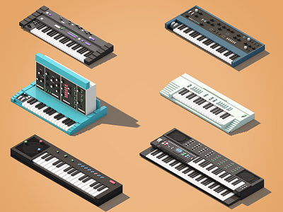 Happy Synths 3d animation cartoon cinema4d design graphic illustration isometric lowpoly render
