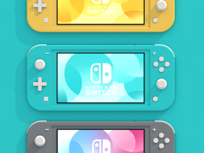 Nintendo switch lite collection animation cinema4d games illustration isometric lowpoly nintendo nintendoswitch productdesign render