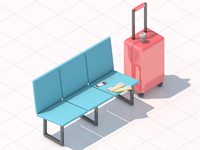 Ready for yours flight ? c4d cartoon cinema4d design digitalart illustration isometric lowpoly render