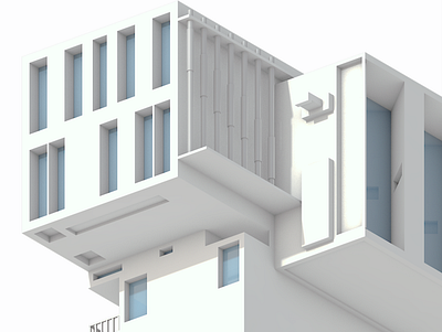 Exterior architecture cinema4d design digitalart exterior illustration isometric lowpoly modelling render