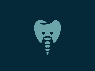 Dental dental elephant implant logo nose teeth tooth