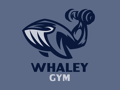 Whaley Gym gym logo mascot ocean sport team whale