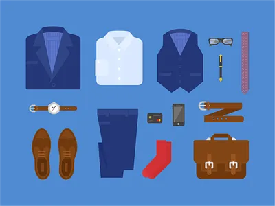 Business Cloth Set bag belt business cloth jacket pen set shirt shoes socks socks vest shirt tie trousers vest