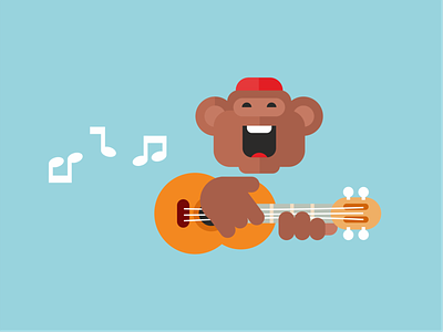 Monkey Playing Guitar guitar monkey music playing guitar