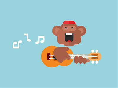 Monkey Playing Guitar