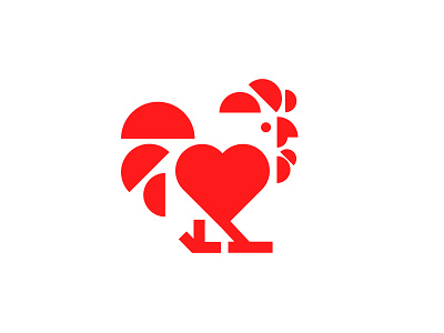 Rooster logo love rooster