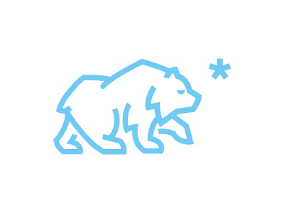 Polar Bear bear logo polar showflake star