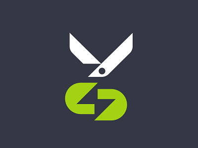 Cut Energy Logo cut design eco energy flash hair logo scissors
