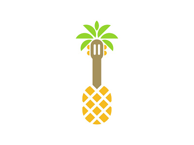 Pineapple Guitar fruit guitar idea logo music pineapple