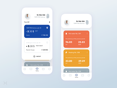Account for payment of water and electricity app electricity ios mobile sketch app ui ui design water
