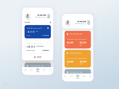 Account for payment of water and electricity by Digital Habits on Dribbble