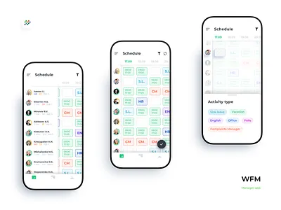 Schedule. Workforce Management App app branding design ios mobile schedule sketch app time ui ux view