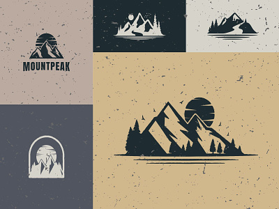 Outdoor mountain logo vintage