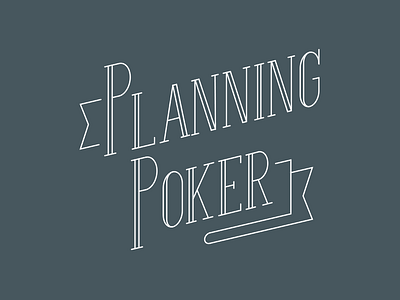 Planning Poker agile estimation font gambling game line planning poker scrum serif typography