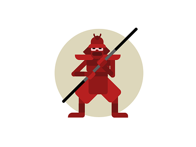SCRUMURAI agile bushido character flat illustration japan military samurai scrum vector warrior