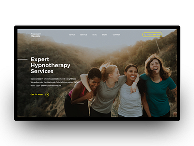 Therapy Service Website Header branding design homepage services therapy ui website