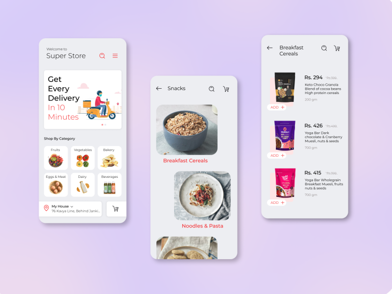 Grocery Store Delivery App UI by Siddhi Pande on Dribbble