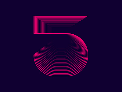Number 5 Concept for 36 Days of Type colorful design graphic design icon design lettering lettermark logo logo design logotype type design typeface typography vector