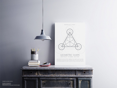 Geometric branding design festival marketing mockup poster wavo