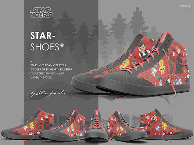 Starshoes branding design fashion fun promo shoes starshoes starwars trendy wavo