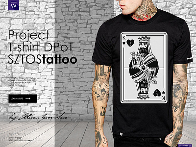 Project SZTOStattoo T-shirt by Adam Jan Sas agency blackandwhite fashion marketing play t shirt tattoo trend tshirt wavo